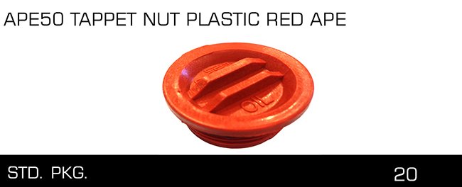 APE50 TAPPET NUT PLASTIC RED APE